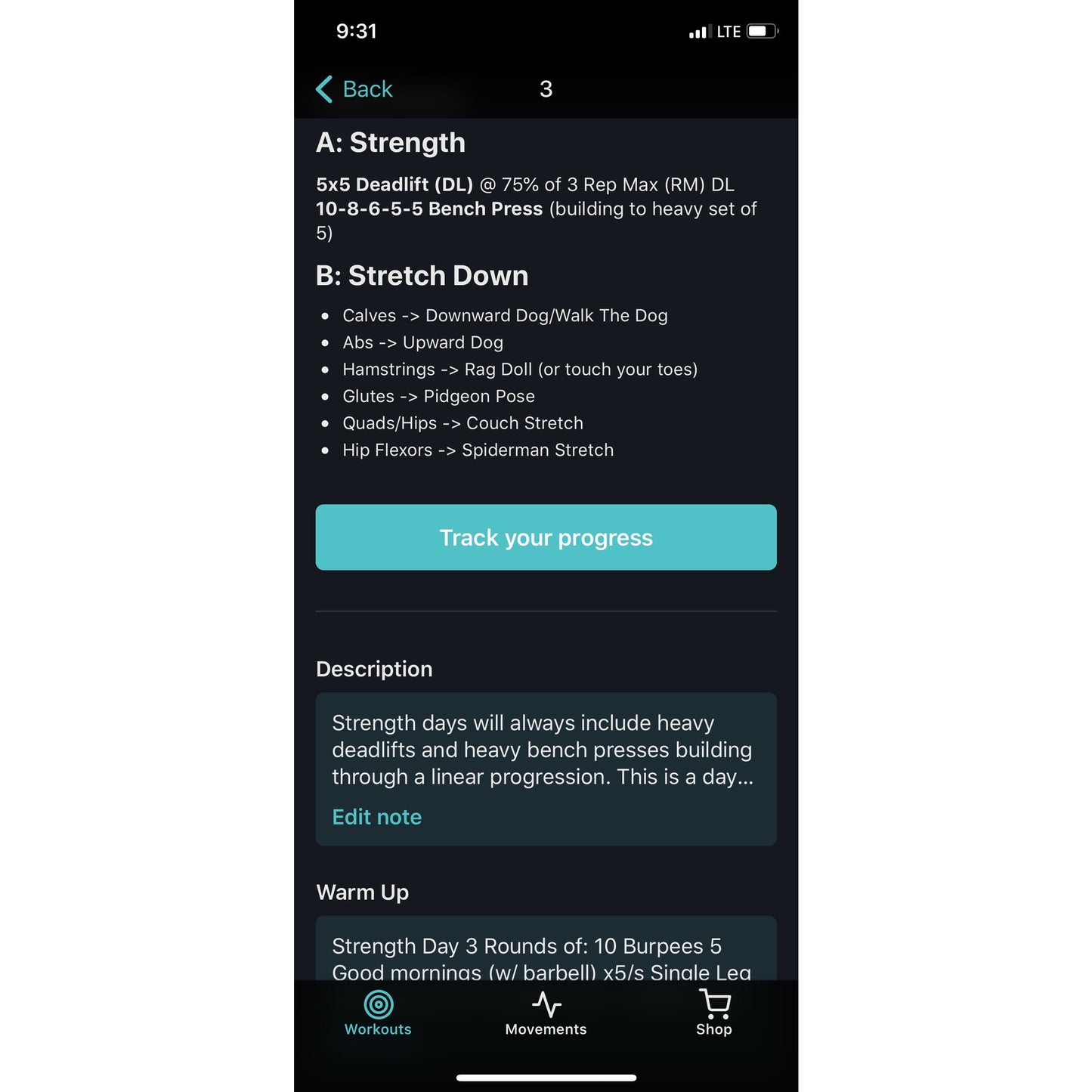 Hele ACFT App - Tracking 