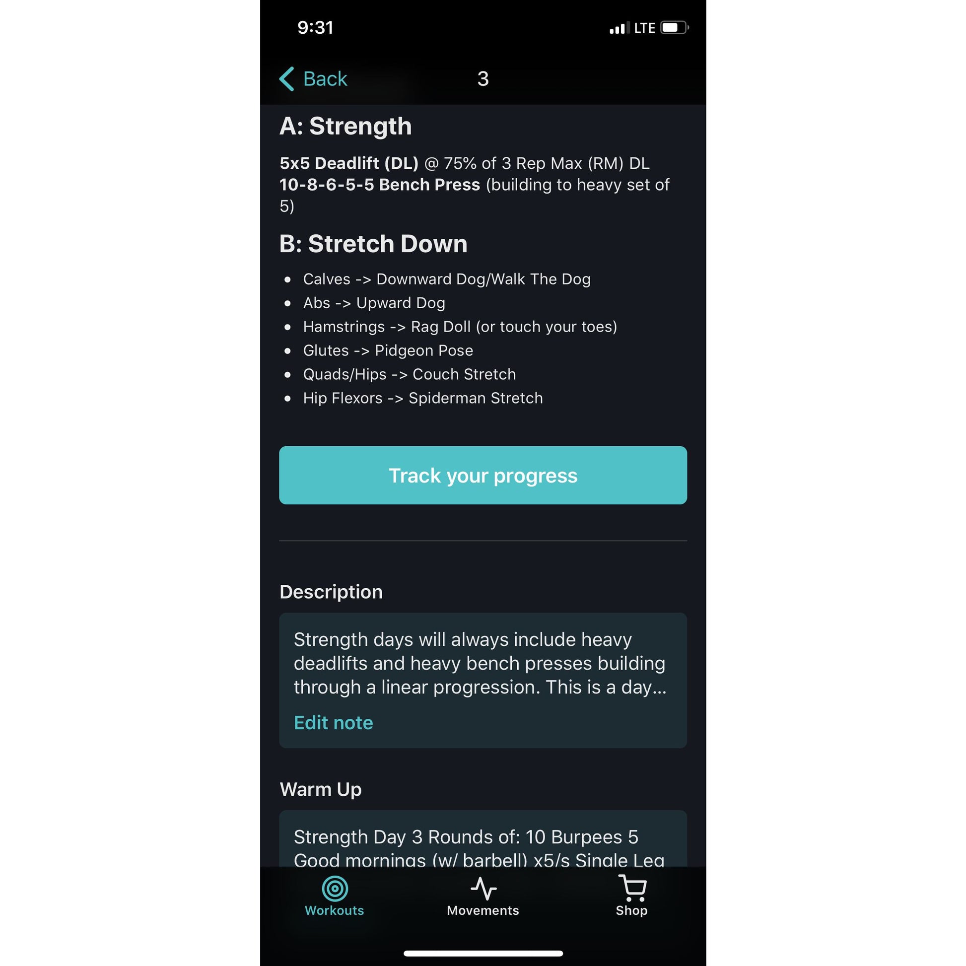 Hele ACFT App - Tracking 