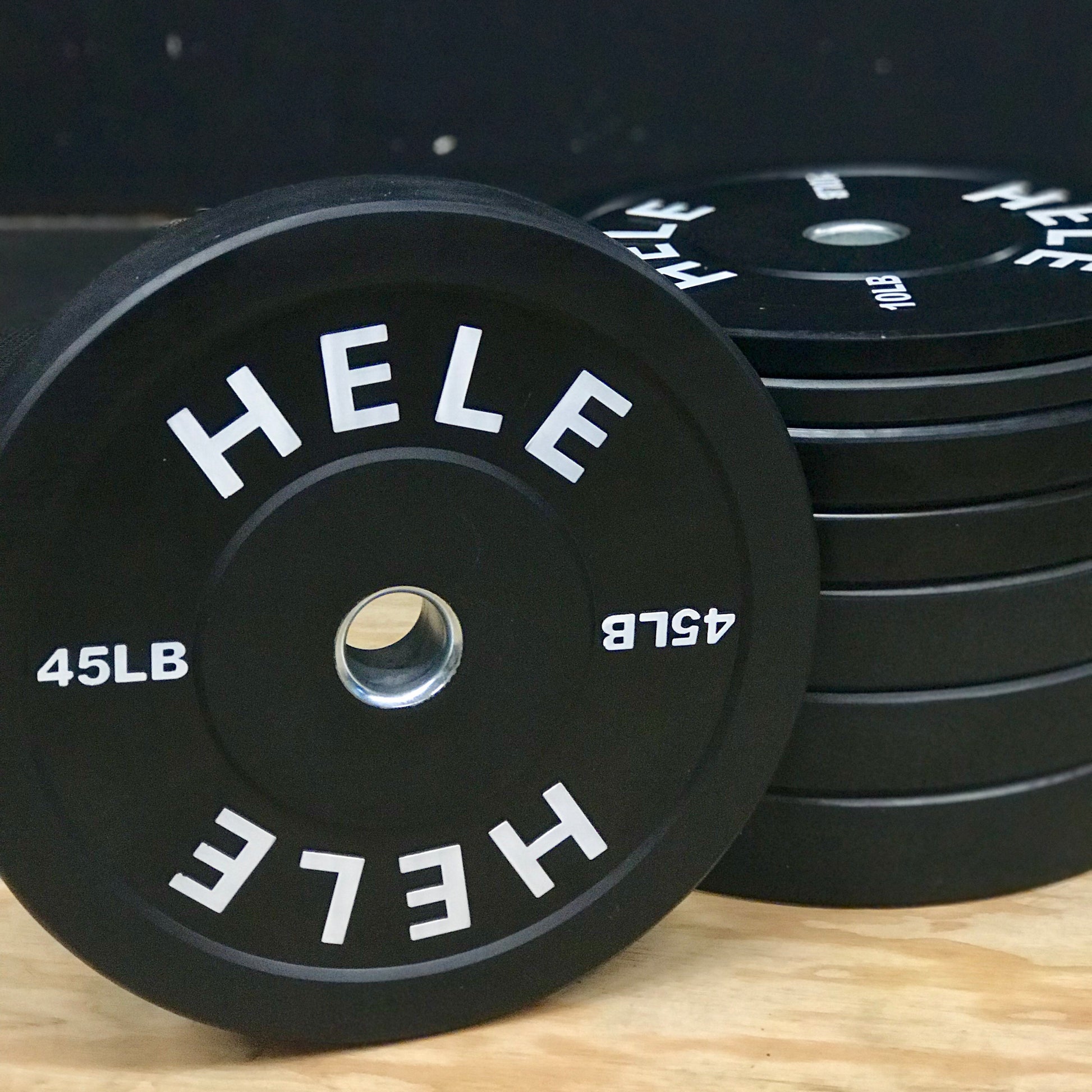 Hele Black Bumper Plate Stack